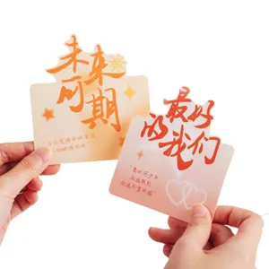 Inspirierende Motivationskarten Postkarten Set mit kreativem formgeschnittenem Design.