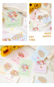 Lehrer Tag 3D Grußkarte mit Blumenstrauß Design, perfekte Nachrichtenkarte für Pädagogen.