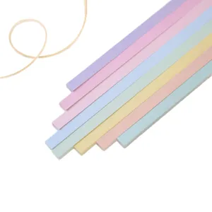 Bunte Pastell Origami Papierstreifen für Glückssterne, DIY Handgemacht Bastelpapier für Kinder.