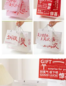 Rosa Valentinstag Geschenktüte romantische Qixi Festival Handtasche für 520 Event.