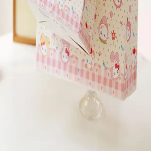 Joli sac cadeau rose avec nœud, joli sachet en papier kawaii pour fête et rangement élégant.