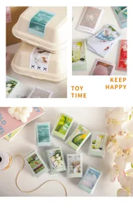 160pcs autocollants frais d'été esthétiques mignon journal carnet déco boîte cadeau