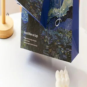 Sac cadeau en papier nuit étoilée de Vincent van Gogh sac shopping artistique pour la fête