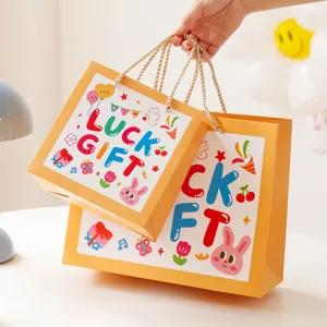 Mignon Sac Cadeau en Papier de Dessin Animé Style Ins Anniversaire Fête de Remise des Diplômes Cadeau Sac à Main pour Enfants Emballage Cadeau
