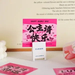 Pink decorative message cards for Valentine's Day and gifts, lovely design with festive text.