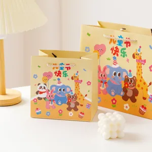 Cute Cartoon Childrens Day Gift Bags Paper Tote Bags Birthday Party Favor Packaging