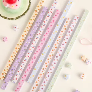 Fruit Patroon Geluksster Origami Papierstroken Frisse Stijl DIY Handgevouwen Geluksster Papier Voor Studenten Briefpapier