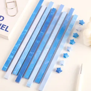 Gradient lucky star origami paper strips colorful handmade DIY stars 520 sheets blue