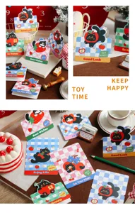 INS Style Cute Cartoon Cat 3D Greeting Card Creative Student Blessing Message Card Gift