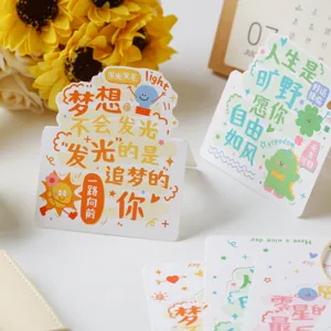 Ins-Stil motivierende Grußkarten mit niedlichen Cartoon-Designs, ideal für Geschenke und Dekoration.