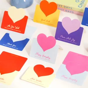 Kreative 3D Herz Grußkarten Handgemachte Leere Segen Nachricht Notizen Umschläge Für Valentinstag Erntedankfest Geburtstag Party Geschenkkarte