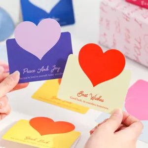 Kreative Herz Grußkarten zum Valentinstag, Geburtstag und für Dankeschön Wünsche.
