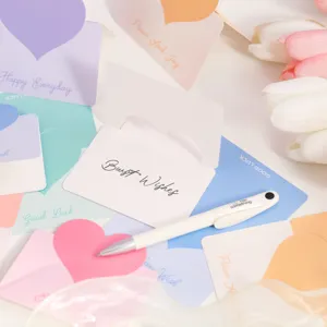 Valentinstag Grußkarten faltbare Mini Herz Notizkarten Set mit Umschlägen und Stift.