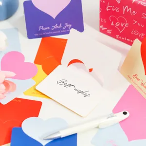 Valentinstag Herz Grußkarten Set blanko Faltkarten für Geschenke und Urlaubsfeiern