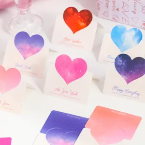 Valentinstag Sternenhimmel Herz Faltbare Grußkarte Romantische Nachrichtenkarte Dekoration