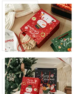 Weihnachtsgeschentüten mit niedlichem Schneemann und Weihnachtsmann für feierliche Anlässe.