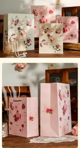 Romantische Rosen Schmetterling Papiertüten Geschenktüten für Valentinstag Party Hochzeit.