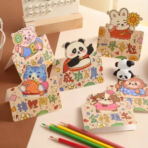 3D Pop-up Motivierende Grußkarten Für Studenten Prüfungserfolg Cartoon Tier Papier Nachrichtenkarten Geschenk