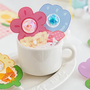 Niedliche Cartoon Blumen Herz Lutscher Papierkarten dekorative Süßigkeitenhalter Kinder.