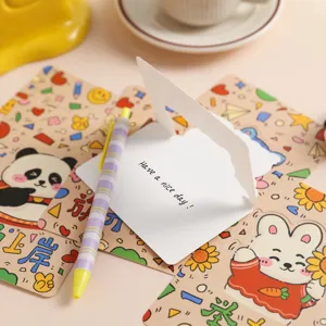 3D Grußkarten süße Panda Kaninchen Cartoon Grußkarten Schüler Motivation Schreibwaren Geschenke