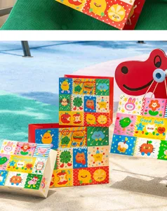 Bolsas de regalo de dibujos animados soleadas bolsas de papel bonitas para fiestas.