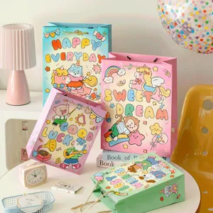 Süße Cartoon Tier Geschenktüte Tragbare Papier Handtasche Für Geburtstag Party Freund Student Geschenk Beste Wünsche