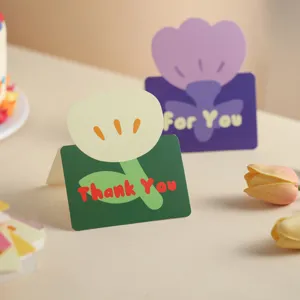 Biglietto di auguri tulipano stereoscopico creativo per messaggio fioraio e regalo compleanno.