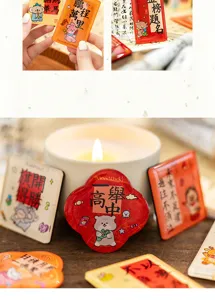 Süßer Acryl-Kühlschrankmagnet mit Segenstext und Cartoon-Tieren als Heimdeko-Geschenk.
