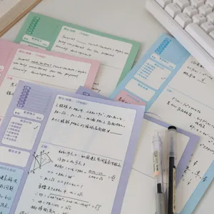 Joli bloc-notes collant déchirable vertical B5 carnet d'études pour étudiants papeterie