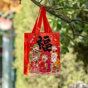 Chinesisches Neujahr rote Geschenktüte festliche Verpackung Papiertüte Frühlingsfest