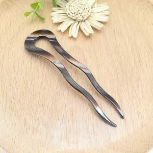 Elegante forcina per capelli in acetato vintage tartaruga molletta per chignon da donna.
