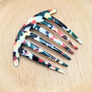 Pettine per capelli in acetato tartaruga retro vintage kimono accessorio per acconciature da donna
