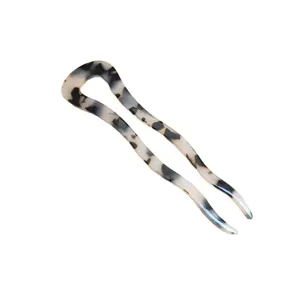 Forcina per capelli in acetato tartaruga retrò elegante accessorio per acconciatura donna
