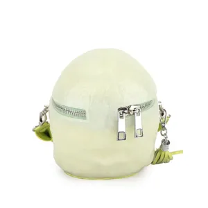 Glow-in-the-dark skull shoulder bag, unique punk style novelty crossbody bag for women.
