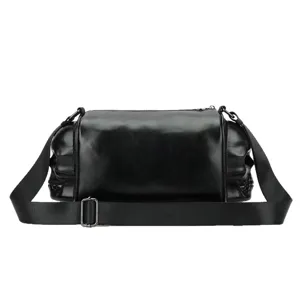 Bolso bandolera cilíndrico de calavera negro estilo punk bolso de mano diseño genial