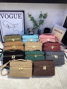 Woven suede vanity bag women crossbody shoulder bag stylish multi-color handbag aesthetic chic
