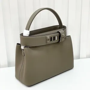 Luxury leather medor top handle handbag vintage style cowhide shoulder crossbody tote bag