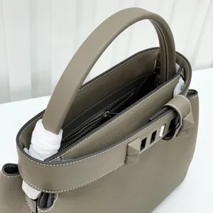 Luxury top layer cowhide leather top-handle handbag vintage shoulder bag for ladies