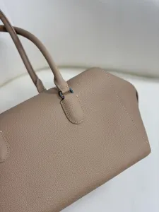 Premium leather EW bowling bag minimalist tote shoulder bag for women daily commute
