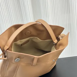 Bolso cubo de cuero suave estilo Loewe asa superior moda casual bolso de hombro