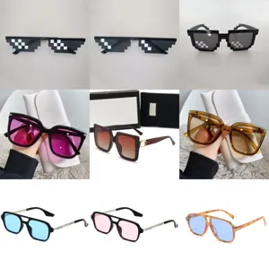 Unisex Fashion Sunglasses Mosaiko Pixelated Retro Aviator Sun Glasses Prostasias UV Trendy Eyewear Andras Gynaika