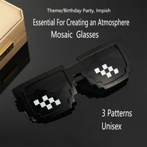 Γυαλιά ηλίου pixel unisex αστείο πάρτι γυαλιά ρετρό pixelated καινοτομία στυλ