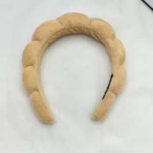 Puffy cloud headband in soft velvet material, ideal for makeup, face washing and daily hair styling.