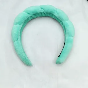 Green sponge cloud headband plush thick hair hoop fluffy makeup face washing hair accessories