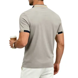 Polo de golf de manga corta para hombre de secado rápido, parte superior deportiva casual.