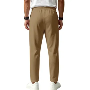 Men's quick dry casual pants summer breathable stretch sports straight trousers for outdoor jogging