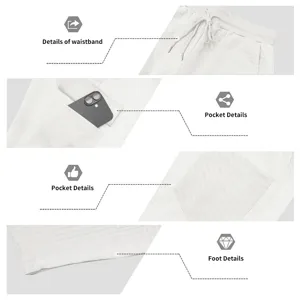 Men's grid casual shorts detail view, featuring elastic waistband and multiple practical pockets.