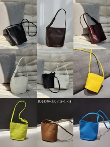 Sac seau minimaliste en cuir véritable pour femme, élégant sac à bandoulière chic