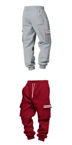 Pantaloni cargo felpati pesanti da uomo invernali streetwear casual sportivi.