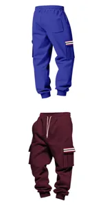 Pantaloni della tuta cargo in felpa pesante da uomo invernali casual streetwear sportivi caldi.